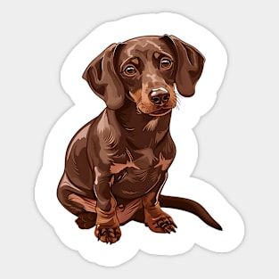 Valentine Dachshund Shaped Chocolate Sticker